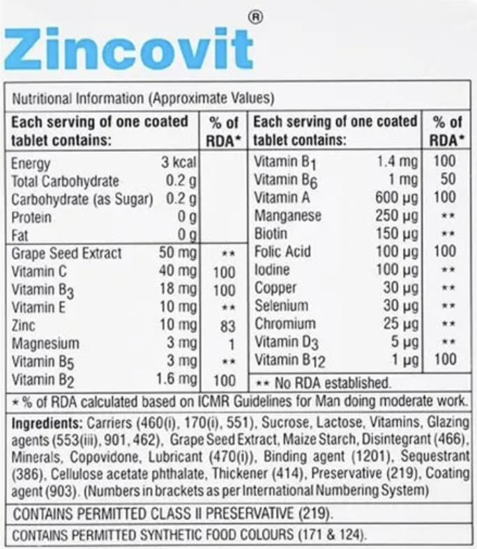 Zincovit - Multivitamin + Zinc
